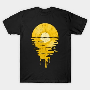 Cool Music Vinyl Record Vintage Retro Yellow T-Shirt